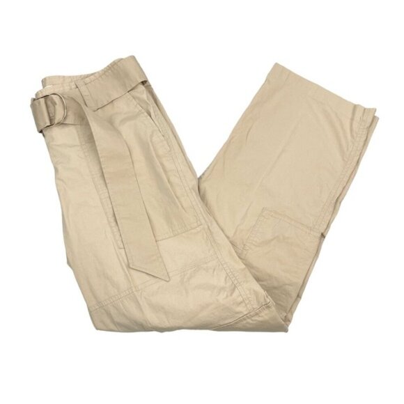 MICHAEL Michael Kors Stretch Cotton Poplin Cargo Pants Sz 2 Khaki - Picture 2 of 6